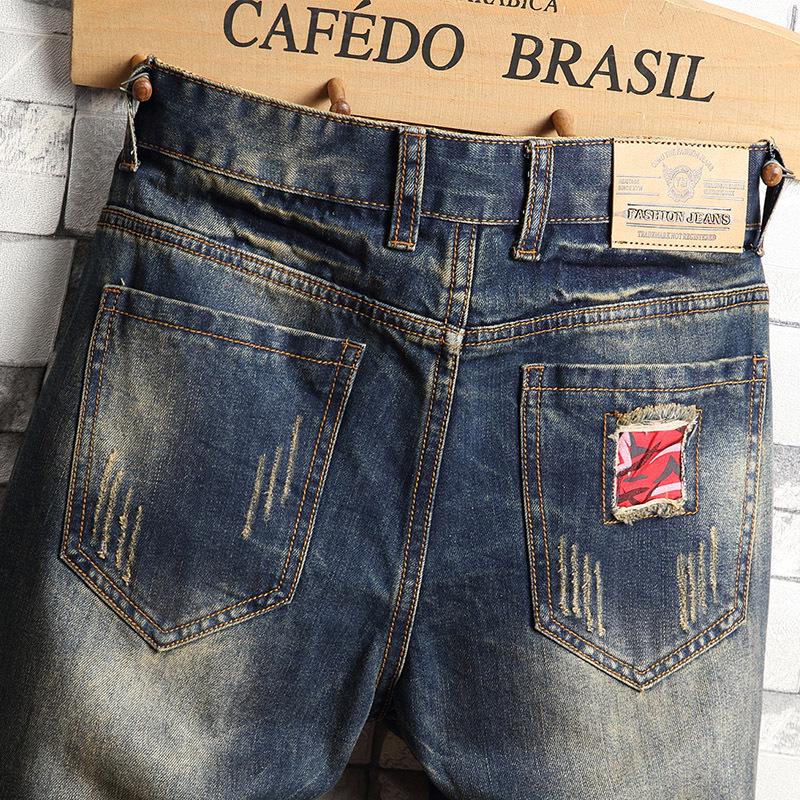 Buy Mens short Denim Retro Jeans Shorts 