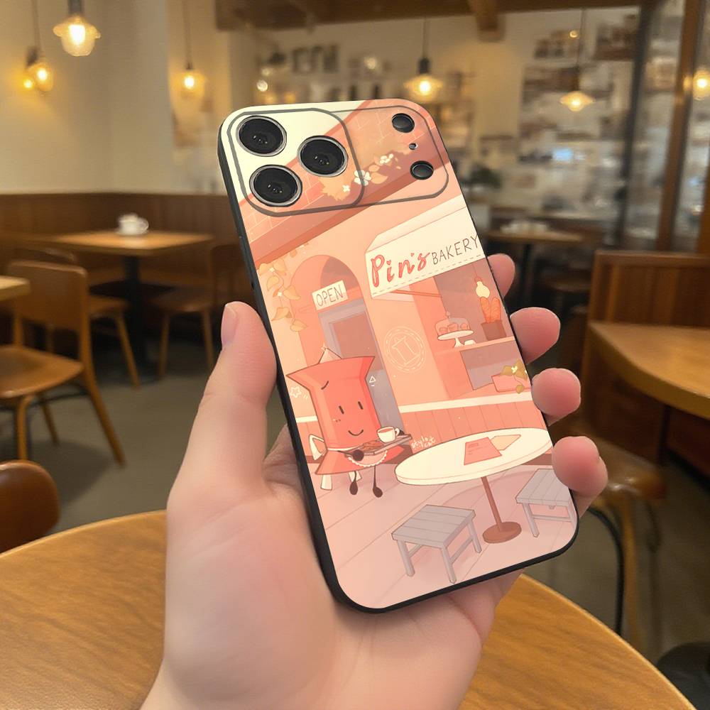 

Bfdi Battle For Dream Island Phone Case For iPhone 17,16,15,14,13,12,11,Pro,XS,Max,XR,Plus,E,SE4,Mini Black Soft Cover iPhone12
