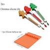 Christmas Food Tongs 6 Pcs Grip Serving Gingerbread Man Tree Nonstick Tip Reusable Bacon Silicone Tongs Meat Server