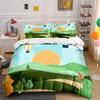 Hot Air Balloon Landscape Decor Soft Comfortable Duvet Cover Bedding Set Included 1*Duvet Cover & 2*Pillowcases, Gift