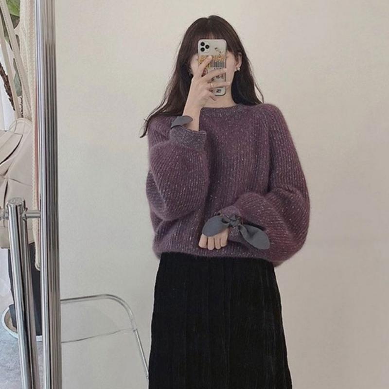 Pullover Sweater for Women Autumn and Winter Outerwear Design Sense Laziness Spring and Autumn Knitwear Female Tops