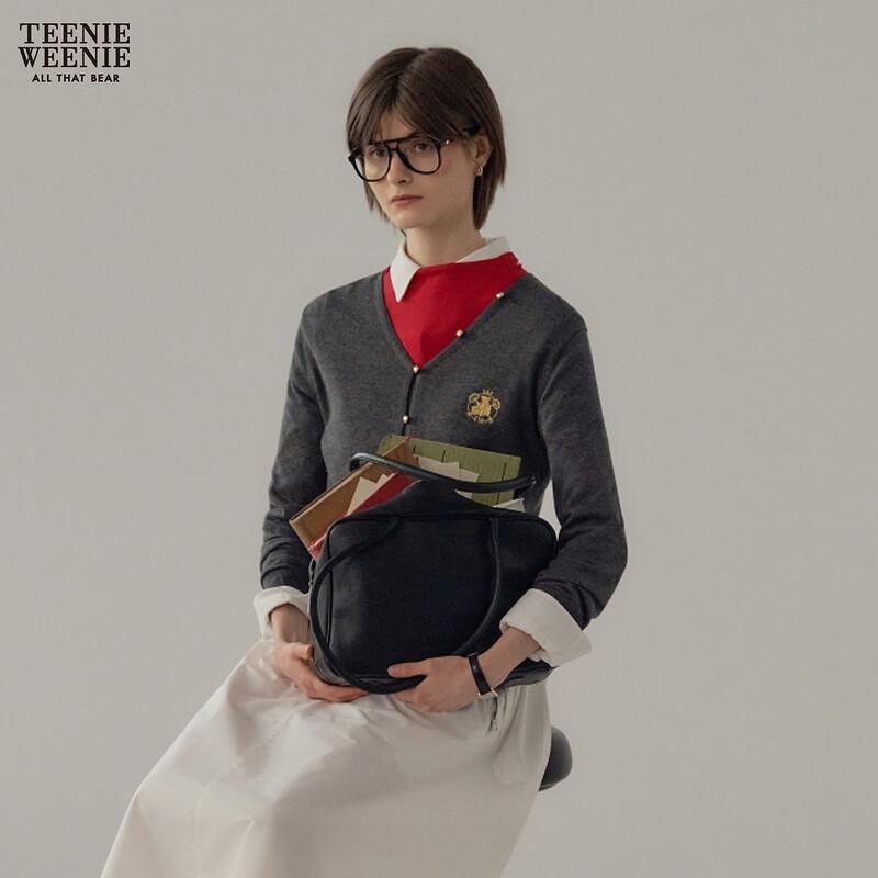 Teenie Weenie Bear Letter Knitted Cardigan M