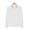 Men's Long Sleeve Polo Shirt, Solid Color Collared Lightweight Breathable Outdoor Sports Casual Polo for Men