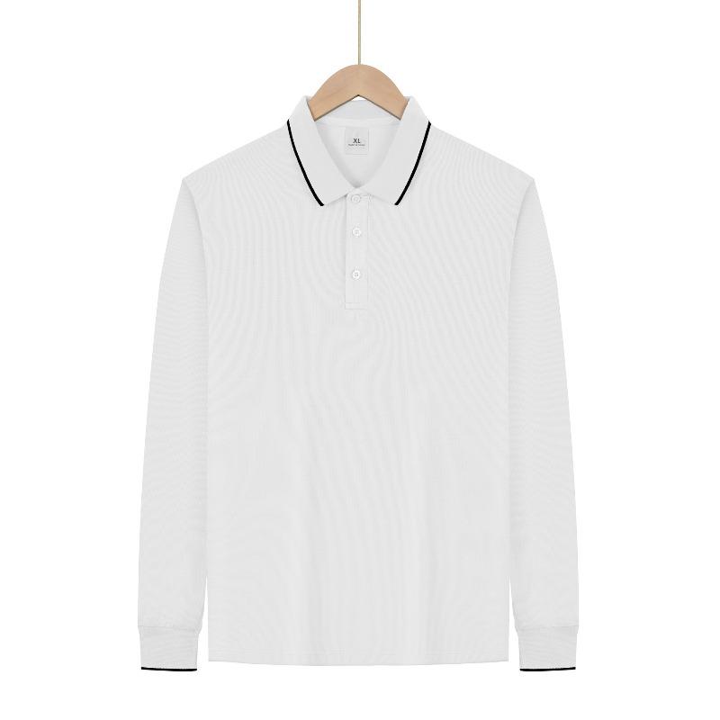 Men's Long Sleeve Polo Shirt, Solid Color Collared Lightweight Breathable Outdoor Sports Casual Polo for Men