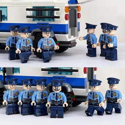 8ks/šarže Minifigúrky mestskej polície Akčná bábika Zmontovaná Kompatibilná stavebnica značky Bloky Bábika Anime Postavičky Hračky