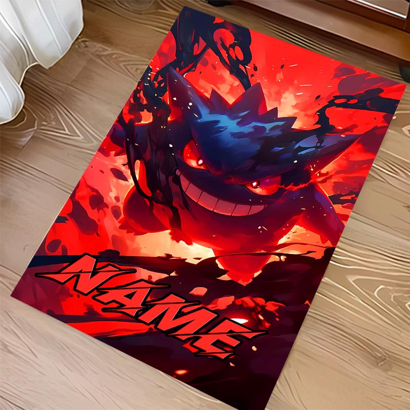 Custom Personalization Pokémon Print Area Rug - Soft, Washable Non-Slip Indoor Mat,Living Room,Home&Office Decorative Rug
