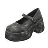 Fashion Trifle Platform Mary Jane One Buckle Wedge Heightened Shallow Heel Single