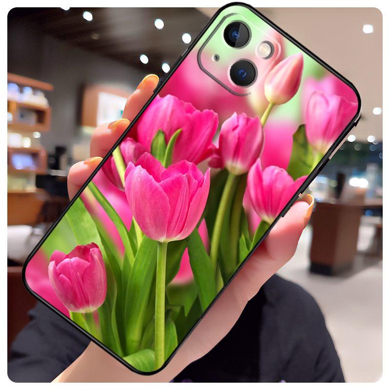 Tulips Flower Case For iPhone 13 Pro Max 16 15 11 12 14 17 Pro Max mini 15 16 Plus 16e 17 Air Phone Cover