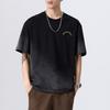 Heavy Washed Kurzarm-T-Shirt Herren Sommer Aktualisiert Große Größe Farbverlauf T-Shirt T-Shirt