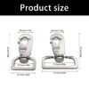 Pack of 2 Practical Stable Rotating Leashes Connector Stainless Steel Texture for Active Pet Outdoor Applications