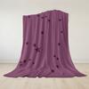 Purple Background Star Flannel Blanket Warm Soft Halloween Christmas Couch Warm Cozy Decorative Decor Gift for All Season