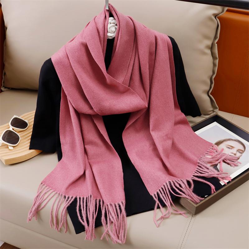 Winter Solid Scarf Women Cashmere Soft Warm Scarves Hijab Female Long Headband Shawl Wrap Bandana Foulard Echarpe Poncho Stoles