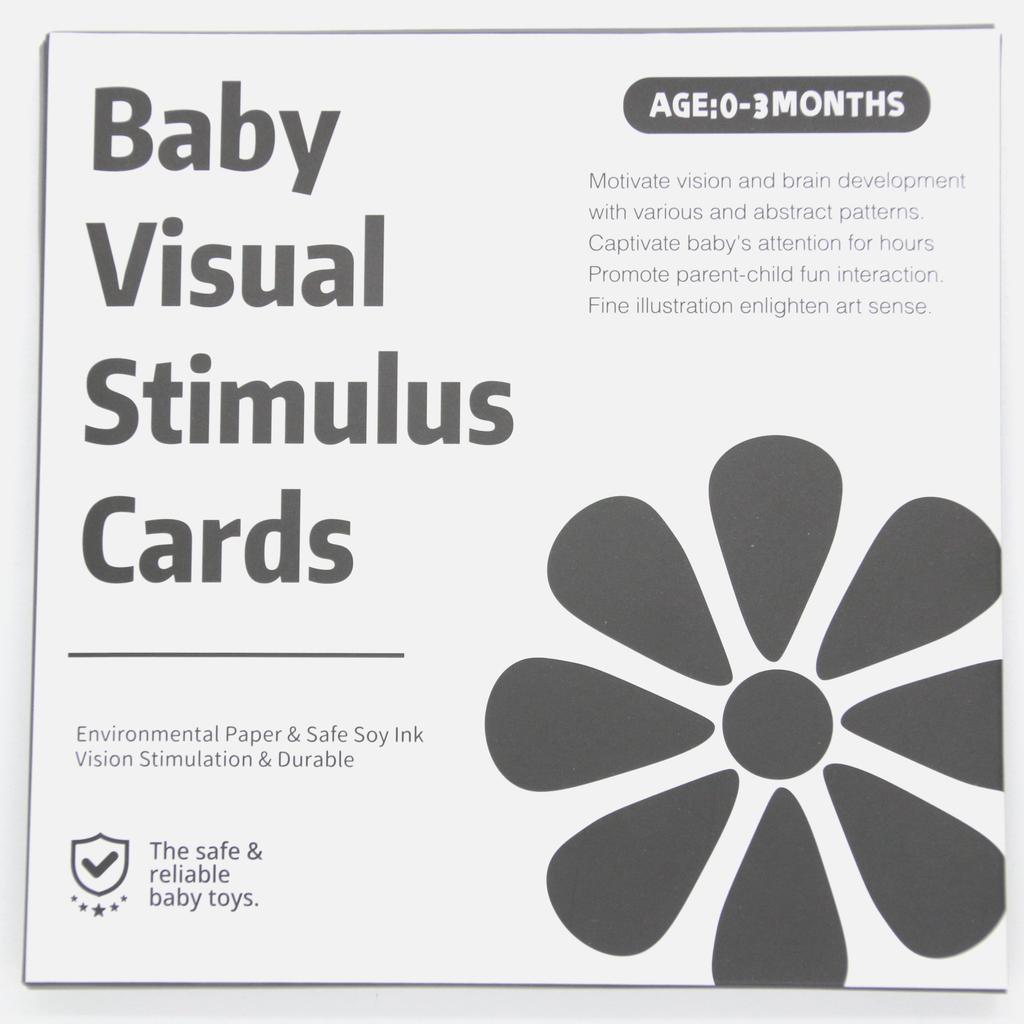 VISUAL CARDS Baby Early Education Training Card Baby Visual Stimulation Black and White Card Tracking Laraca Color Card