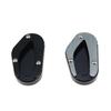 Black Aluminum Motorcycle Kickstand Pad Side Stand Enlarged Base - 1 Pc