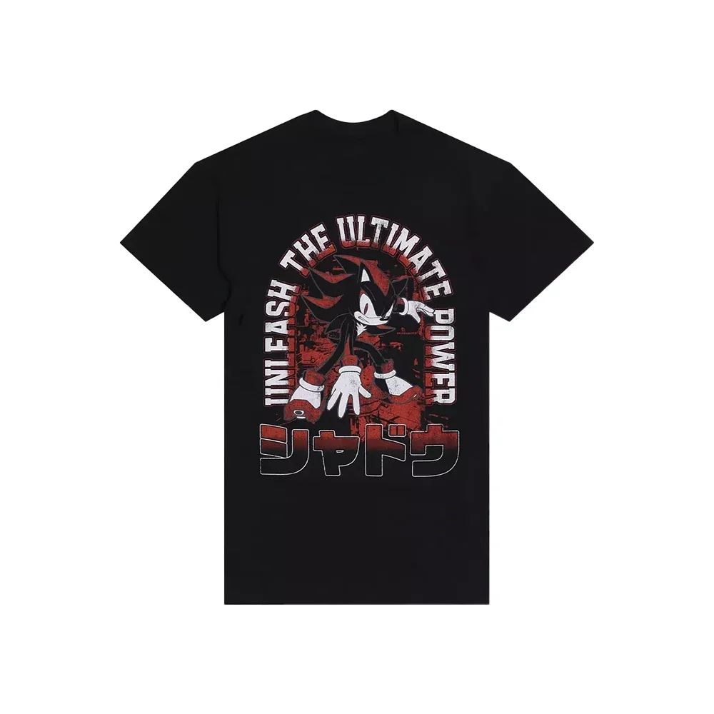 

New Fashion Trend T-shirt Cotton Print Round Neck Short Sleeve Sonic Shadow Duo Slogan T-shirt Retro Trend Street Y2K Unisex 4XL