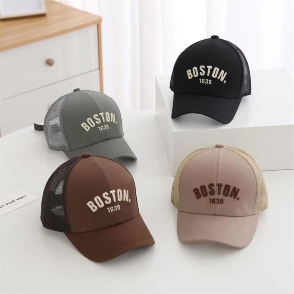 Solid Color Peaked Hat Letter Embroidery Sun Hats New Baby Baseball Cap  Summer