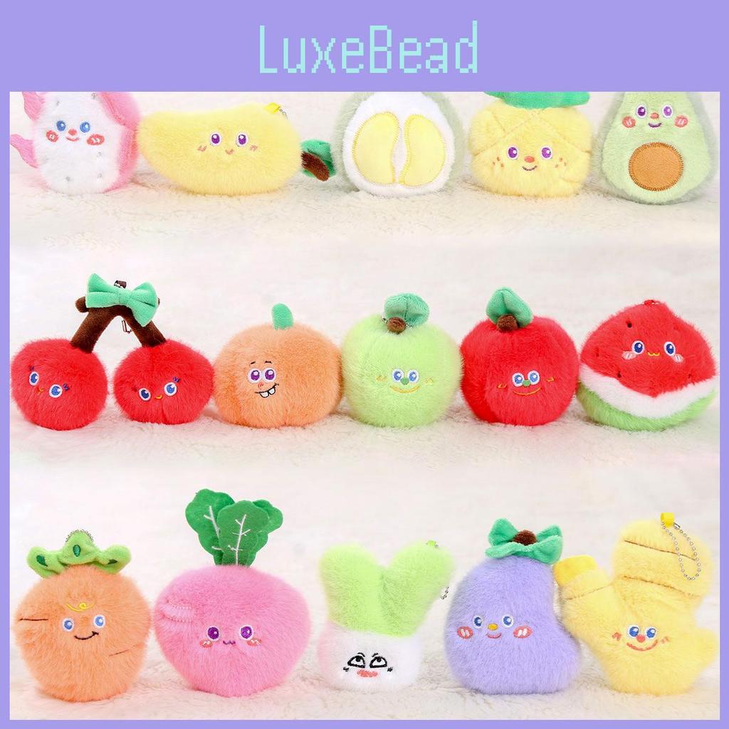 Eggplant Watermelon Apple Garlic Carrot Plush Keychain For Girls Accessory Bag