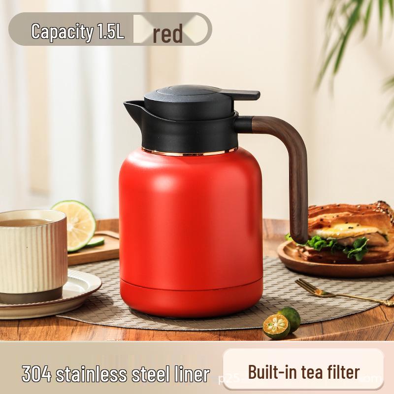 304 Stainless Steel Insulated Large Capacity Kettle with Filter for Tea and Water Separation