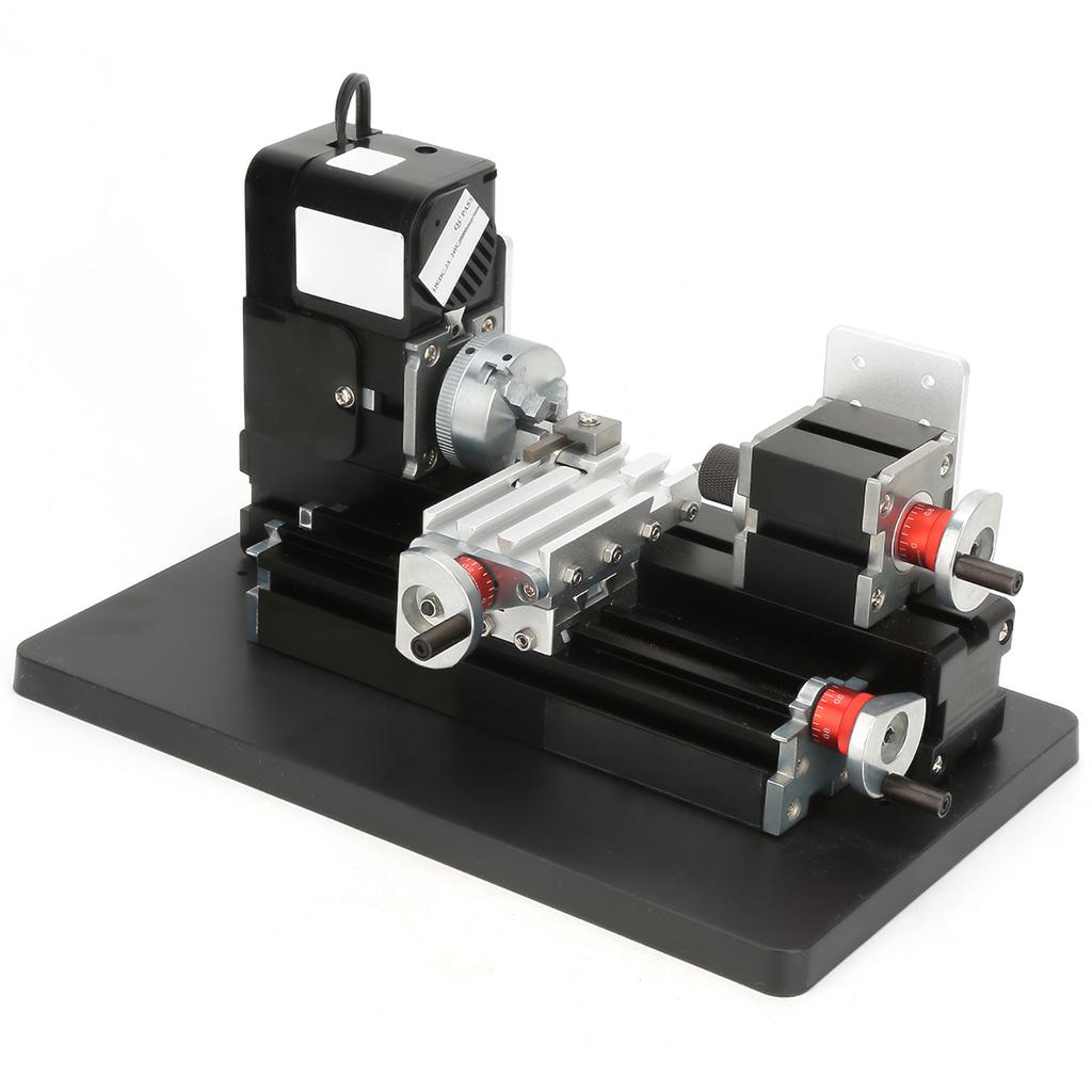 Miniature Lathe 24W Alloy 20,000 RPM Mini Benchtop Wood Lathe Machine for Woodworking