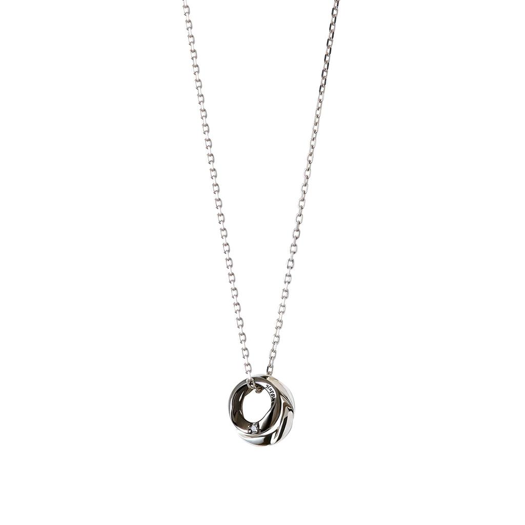 [The Kiss] Silver Pair Necklace Set of 2 Men's & Women's Matching Couple Set Gift Bag & Box Included SPD772DM-773DM