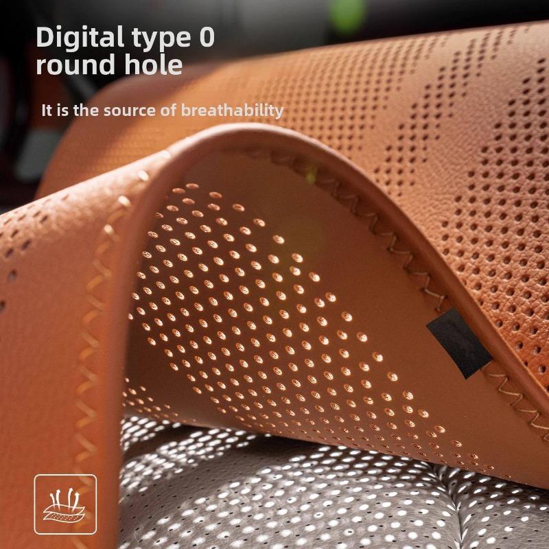 All-Season Luxury Car Leg Rest Pad - Pinhole Ventilated Comfortable Leather Seat Cover with Extended Leg Rest