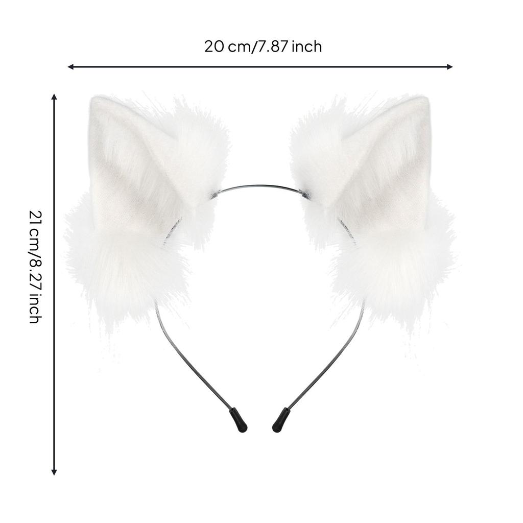 Ohren-Stirnband aus Kunstfleece, weiches, tierisches, verspieltes Kopfschmuck für Cosplay,