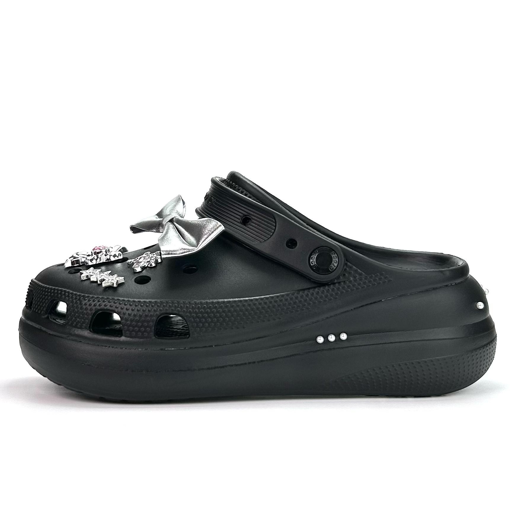 

Crocs EVA Classic Crush Clog Blade Wing Angel Comfortable and Trendy Shoes Hole Shoes Unisex Silver 43-44 серебряный