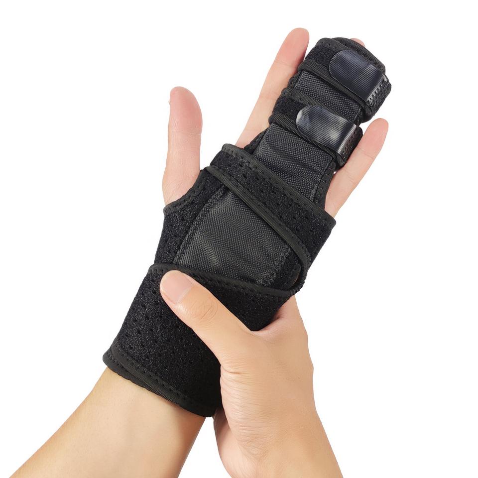 

Loogdeel 1Pcs Aluminum Wristband Wrist Brace Finger Support Broken Fingers Arthritis Tendonitis Finger Splint Carpal Thumb Guard