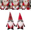 Charming Christmas Gnome Figurines With Cozy Plaid Hats Perfect For Festive Decorations