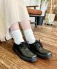 Tank sole lace-up rain shoes/Women's R-1022 BLACK-M