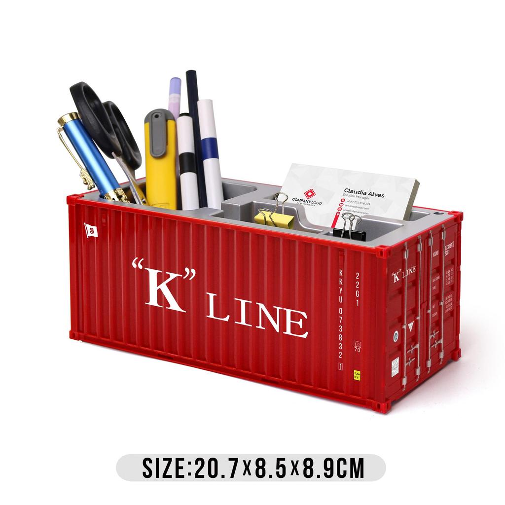 Portalápices Personalizado con Forma de Contenedor de Envío DHL con Logo