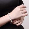 925 Sterling Silver 8mm Beaded Ball Bracelets Bangle for Women Trendy Fine Jewelry Wholesale Mens Silver Cuff Bracelet Pulsera