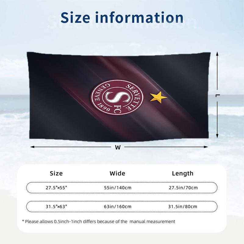 Servette FC stampa Asciugamano da Spiaggia Quick Dry Microfibra Assorbente Portatile da Viaggio Asciugamano per Nuoto