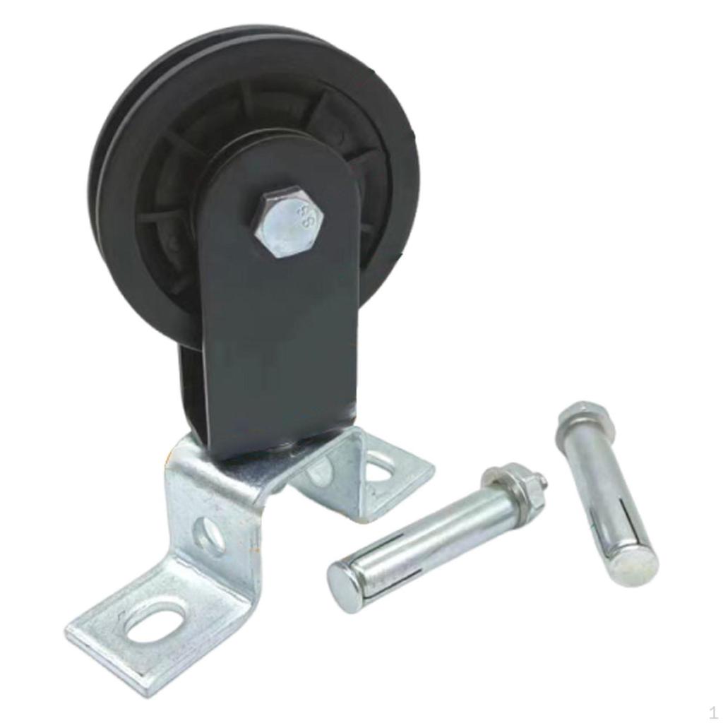 Gym Pulley Cable Wheel Multifunctional Attachment Practical Compact Black Rotation Exercise