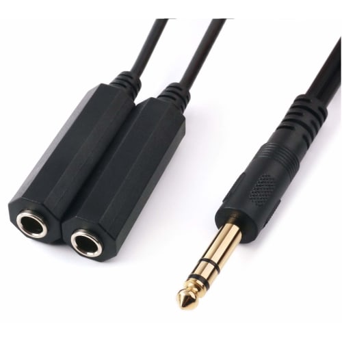 Sound Wave [Limited Edition] LINK Master 6.35mm Splitter Cable, Gold-Plated, Male to Female, for Microphones, Earphones, and Headsets, Premium Two-Way