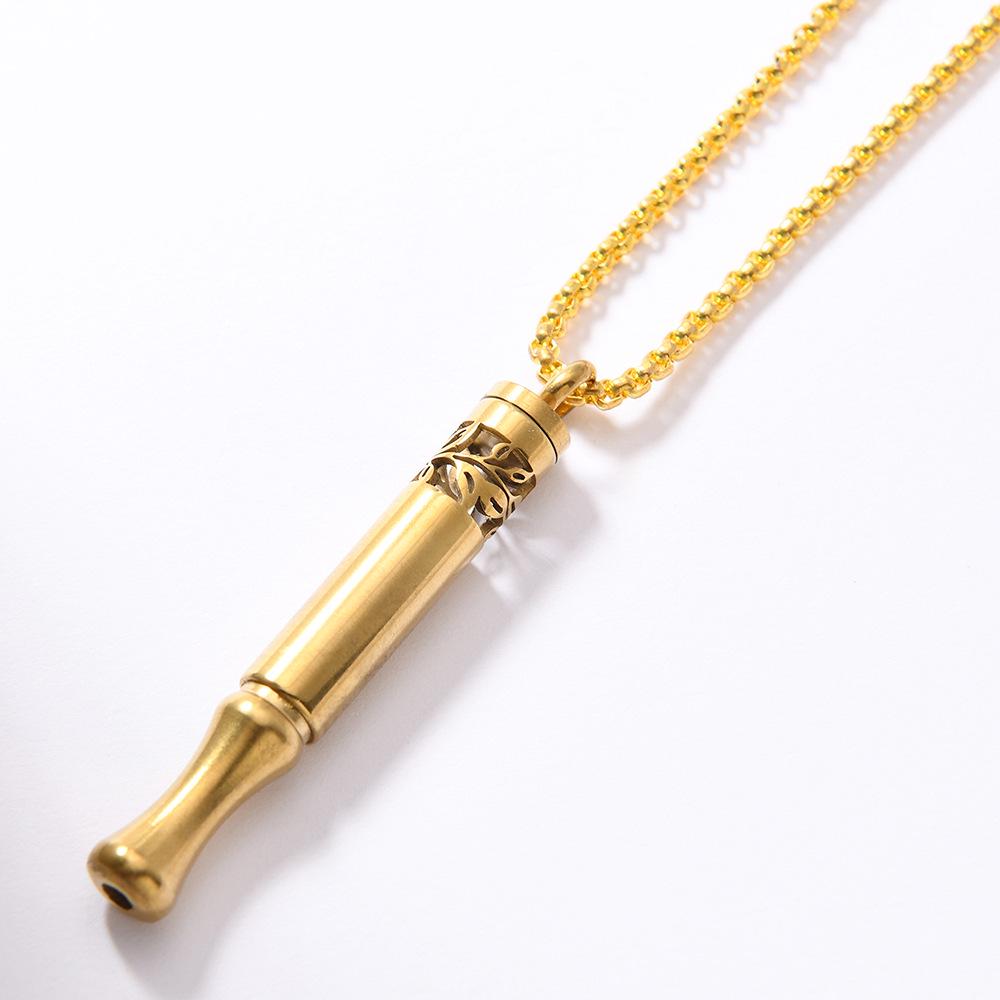 Replaceable Essential Oil Cotton Core Titanium Steel Meditation Neckpiece for Smoking Cessation and Stress Relief