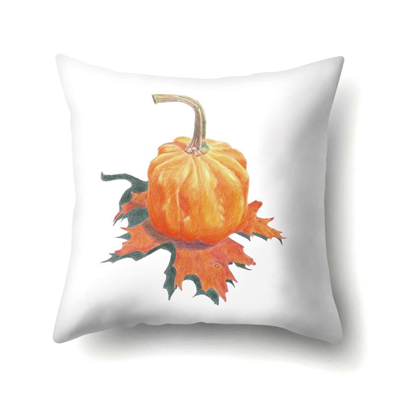 Thanksgiving Pillowcase Blessing Maple Leaf Pumpkin Sofa Cushion Cover Office Home Living Room Pillowcase