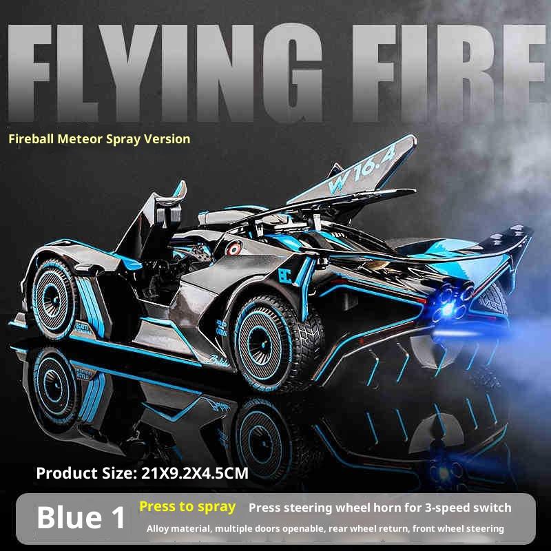 1:24bugatti Alloycar Model Spray Function Die-Cast Craftsmanship Steering Shock Absorption Features Collectible Display Ornament