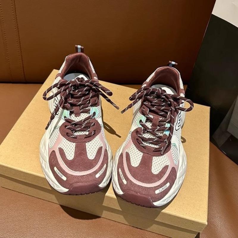 Fashion versatile platform shoes women's new small height-increasing mesh breathable casual sports shoes