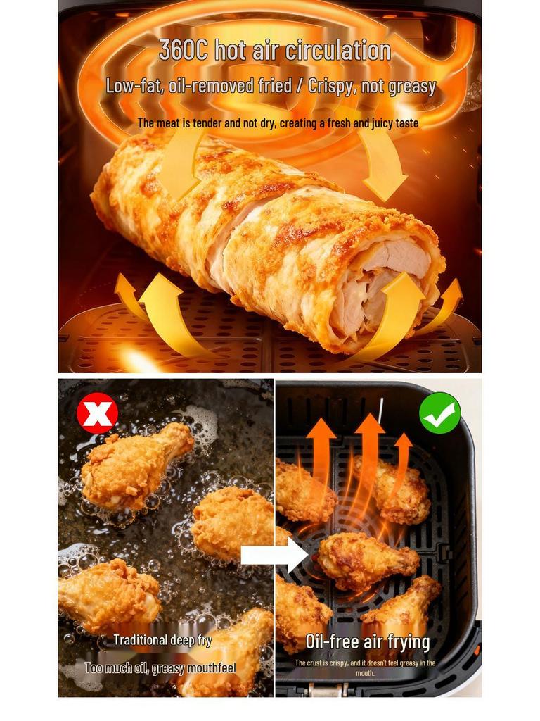 Air Fryer 2026: Smart, Visual, Multi-Functional, Large Capacity, Oil-Free Fryer Oven