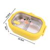 Grazioso Contenitore Pranzo in Acciaio Inossidabile con Anatra 2 Scomparti Design Ermetico Perfetto per i Pasti dei Bambini Ovunque