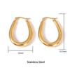 Autumn and Winter Titanium Steel Earrings Stainless Steel Gold-plated U-shaped Earrings Exaggerated Design Personalized Fashionable Earrings