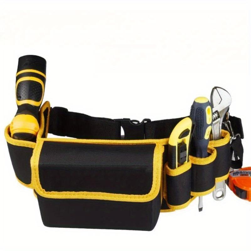 1PC Portable Tool Waist Pouch - Adjustable Belt, Large-Capacity Wear-Resistant for Electricians & Carpenters