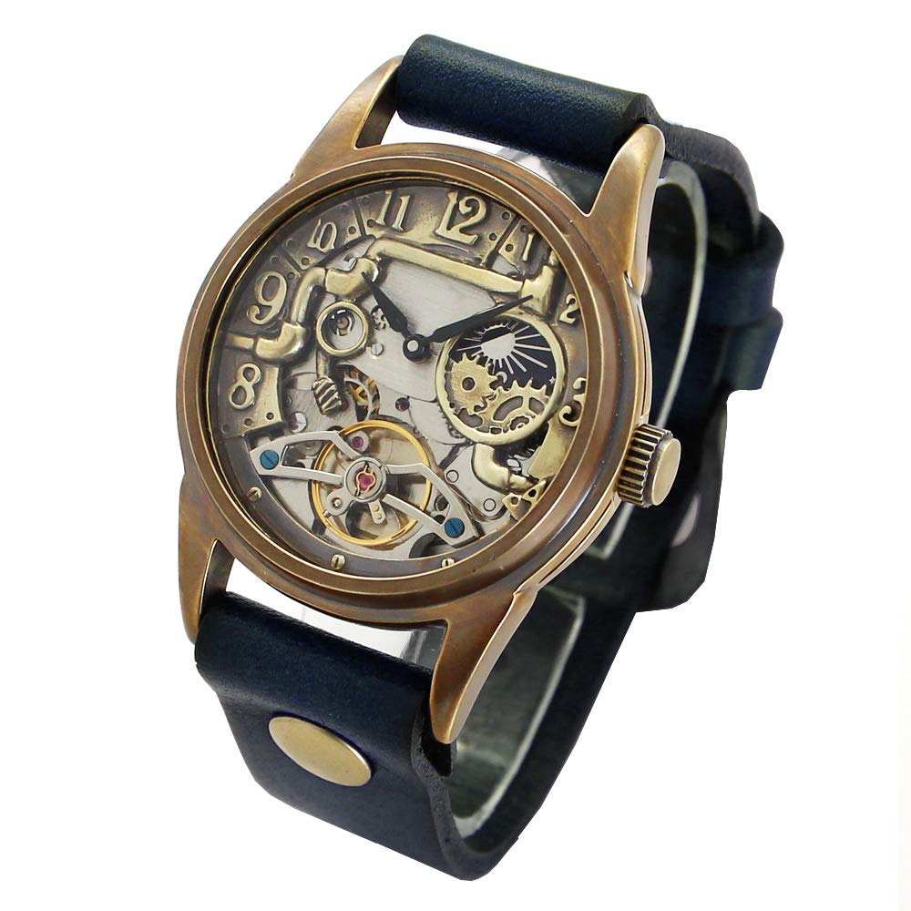 

Made in Japan Sun and Moon Watch Automatic Rebic Size (L (Men s), Navy)