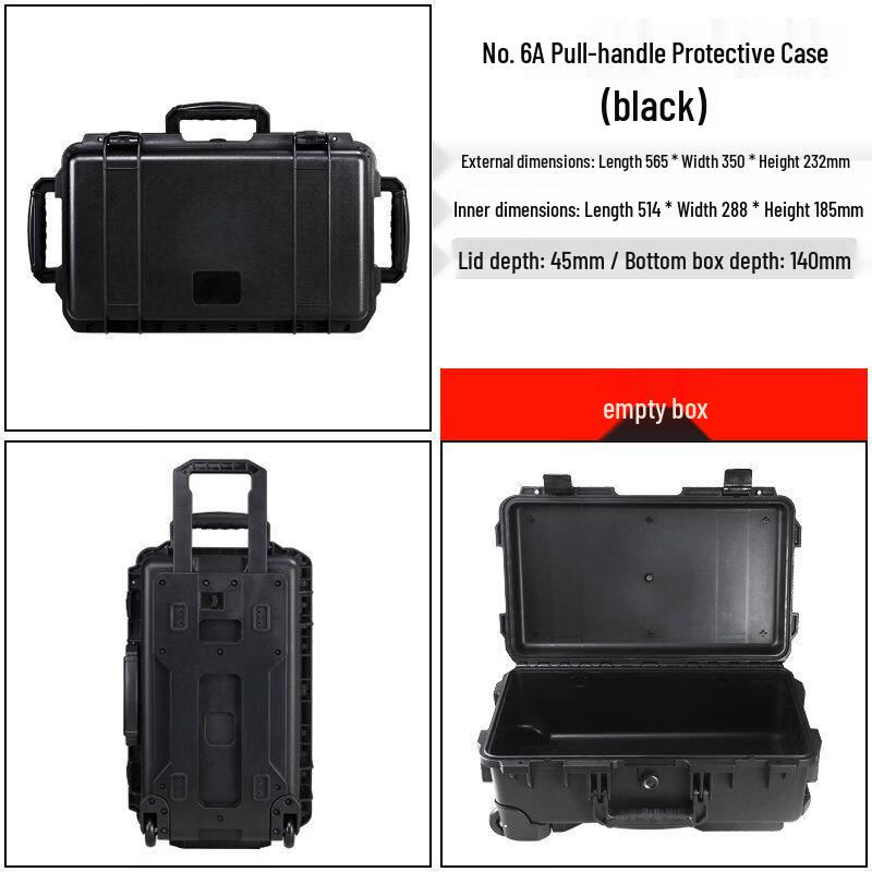 Jundingying Black PP Waterproof Rolling Protective Case