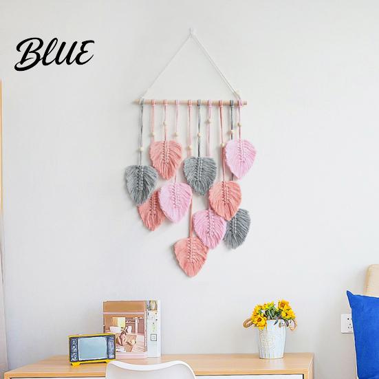 Harmony Creating Wall High Quality Macrame Handmade Large Boho Art Decor Yarn Woven Tapestry Leaf