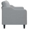 Vidaxl 2-Seater Sofa, Light Grey, 140 Cm, Upholstered In Fabric