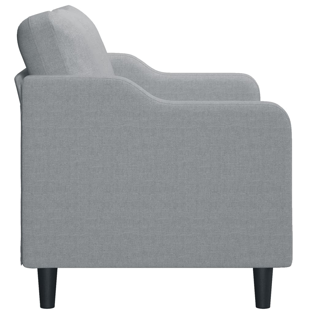 Vidaxl 2-Seater Sofa, Light Grey, 140 Cm, Upholstered In Fabric