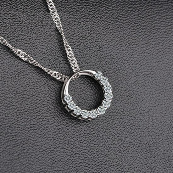 Zhenrong Korean-Style Clavicle Necklace: White Copper Silver-Plated Women's Pendant Jewelry