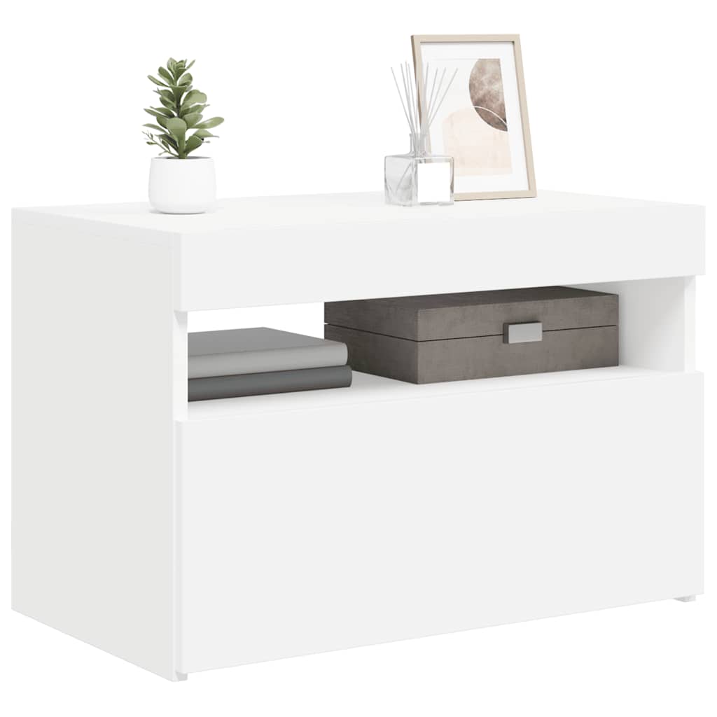 Moderne, Minimalistische TV-Schränke Mit LED-Beleuchtung Für Wohnzimmer Und Schlafzimmer, Aufbewahrungssideboards, 60x35x40 Cm